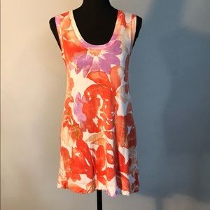Simply Vera Vera Wang Sleeveless Floral Tank Sz L